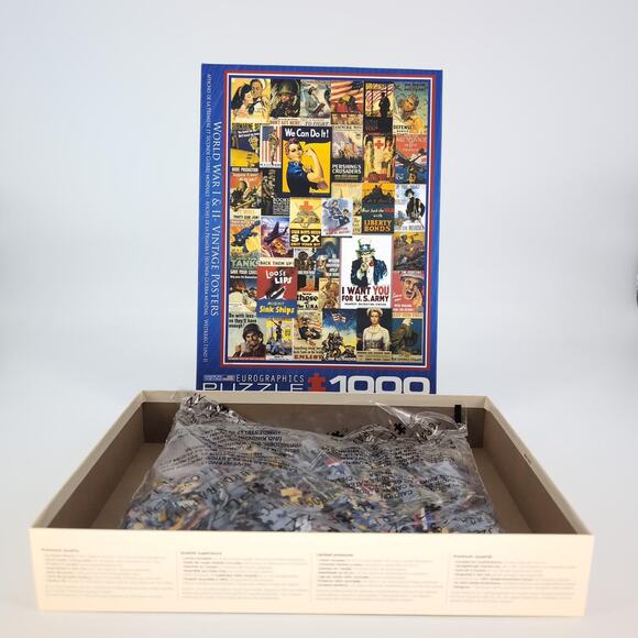 Eurographics 1000 Piece "World War I & II Vintage Posters" Jigsaw Puzzle - NWOT - Picture 12 of 13